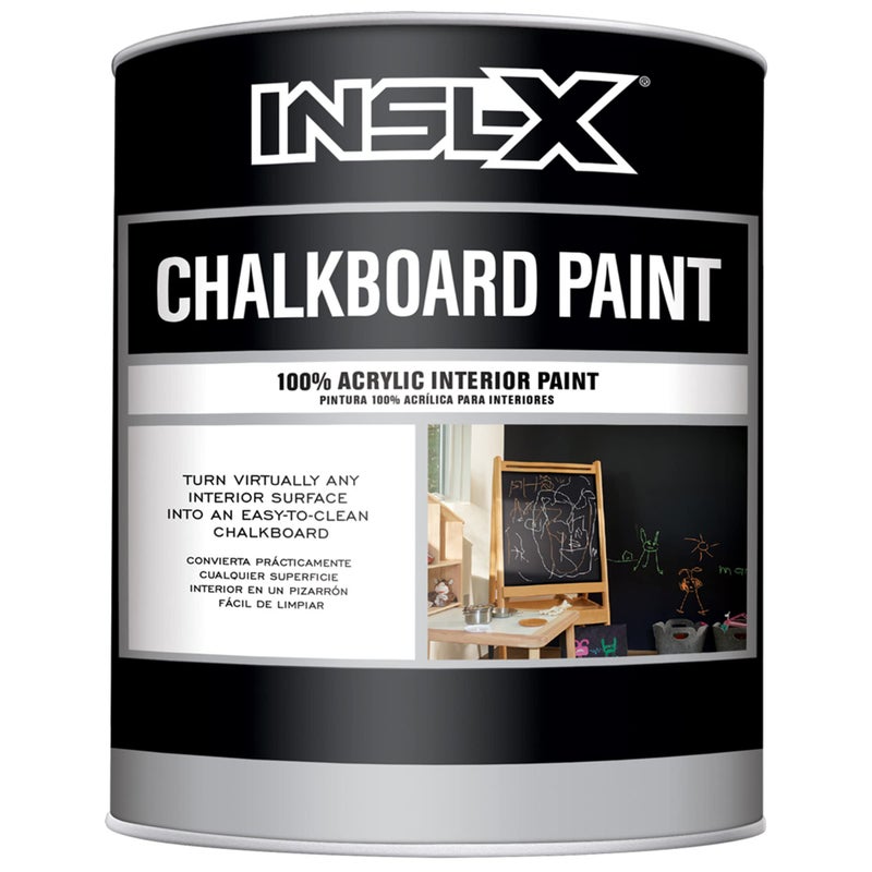 INSL-X Chalkboard Paint, Black, 1 Quart | Studio Finishes for Walls and DIY Projects | 100% Acrylic Interior Paint, CHK307809A-04, 32 Fl Oz (Pack of 1) - Image 1